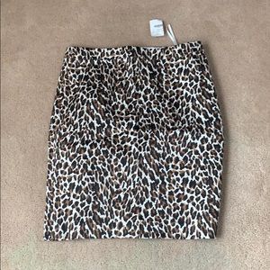 NWT J.Crew Factory leopard pencil skirt
